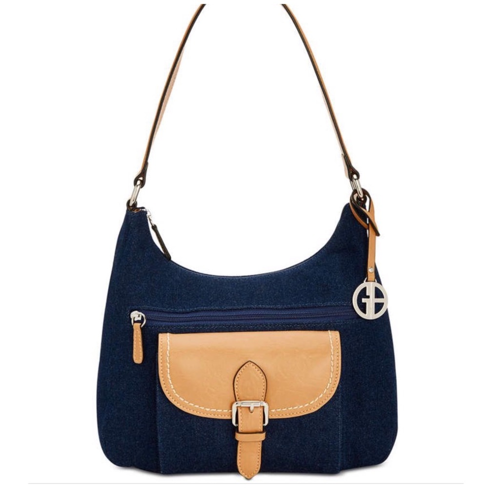 Gianni Bernini Denim Hobo Purse